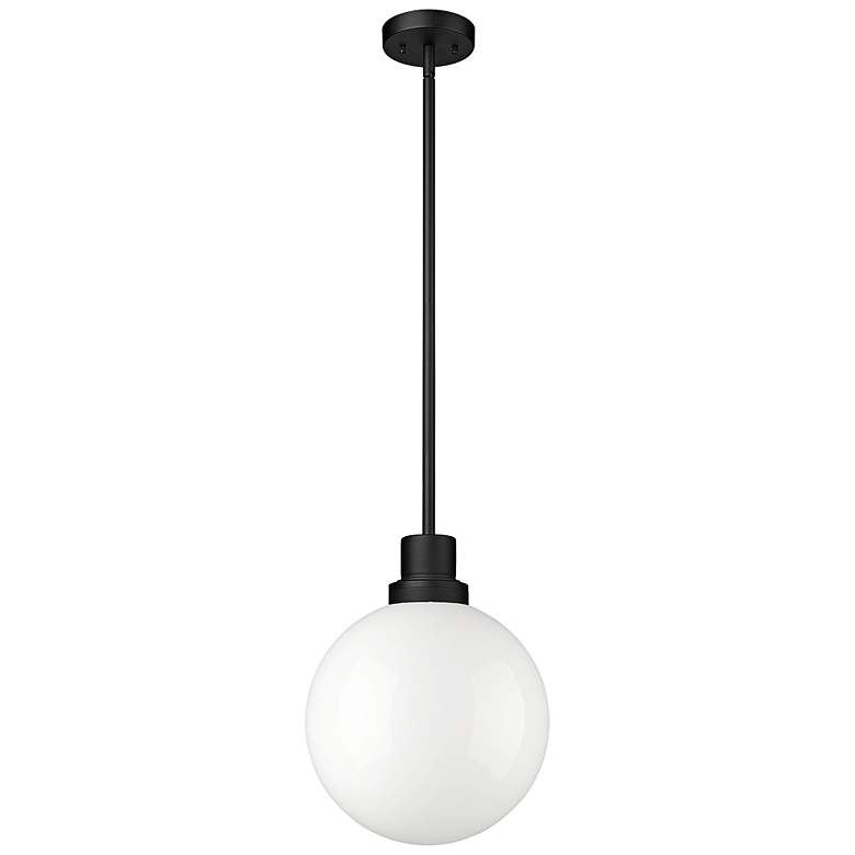 Image 5 Laurent 15" High Black Opal Orb Glass Outdoor Hanging Light more views