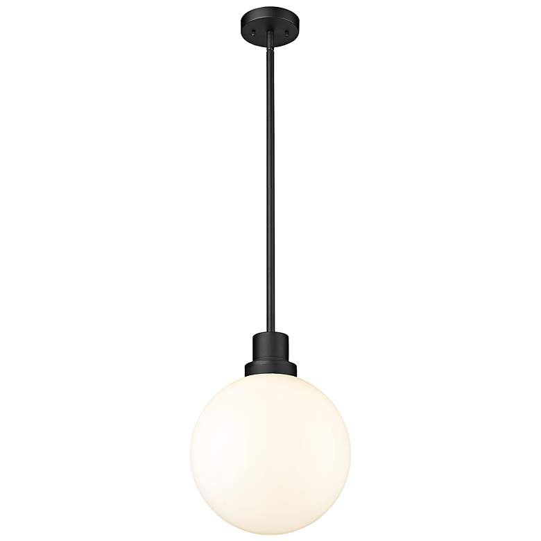 Image 7 Laurent 15" High Black Opal Orb Glass Outdoor Hanging Light more views