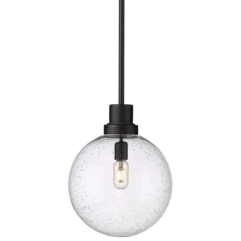 Image 3 Laurent 15" High Black Outdoor Hanging Light