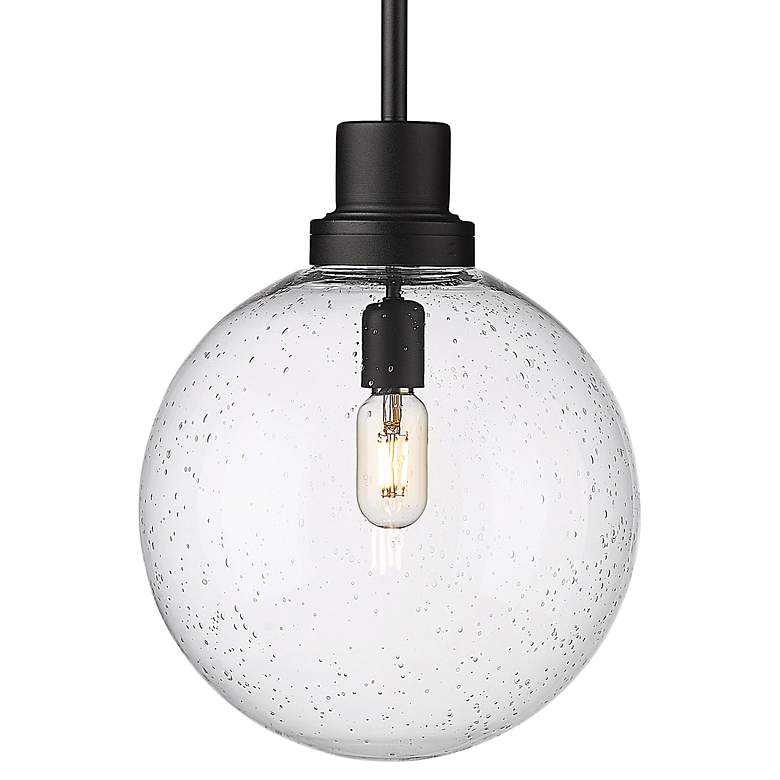 Image 4 Laurent 15" High Black Outdoor Hanging Light more views