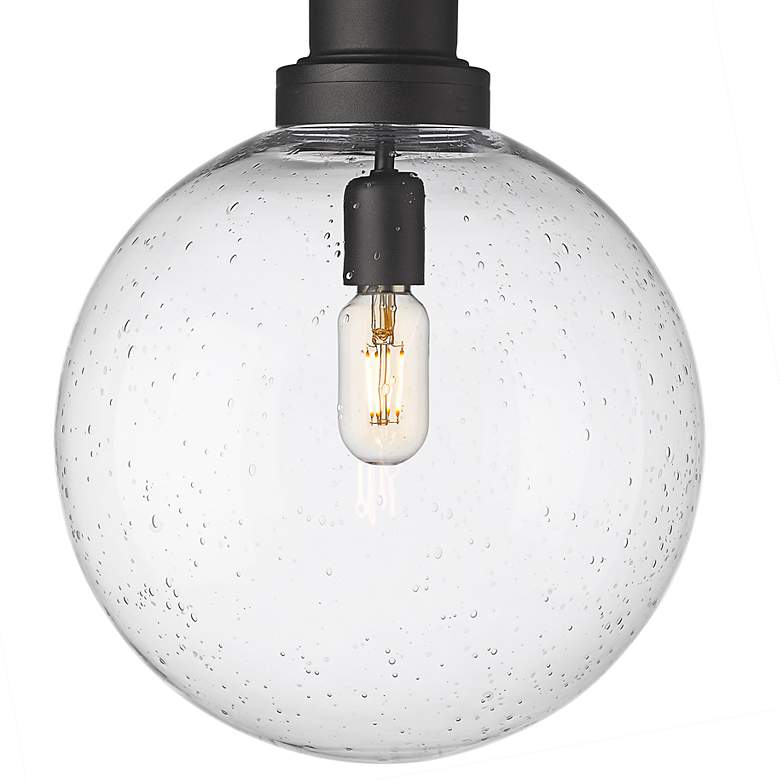 Image 5 Laurent 15" High Black Outdoor Hanging Light more views