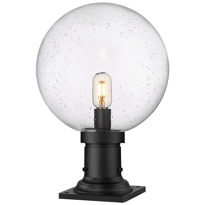 Image 3 Laurent 17 3/4" High Black Orb Outdoor Pier Light