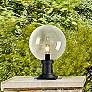 2_Laurent 17 3/4" High Black Orb Outdoor Pier Light
