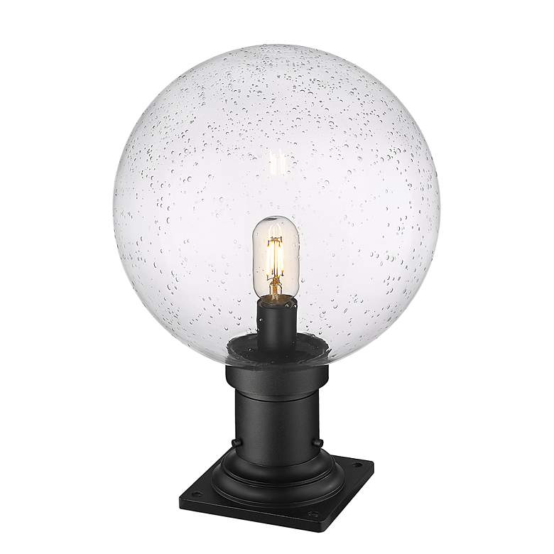 Image 7 Laurent 17 3/4" High Black Orb Outdoor Pier Light more views