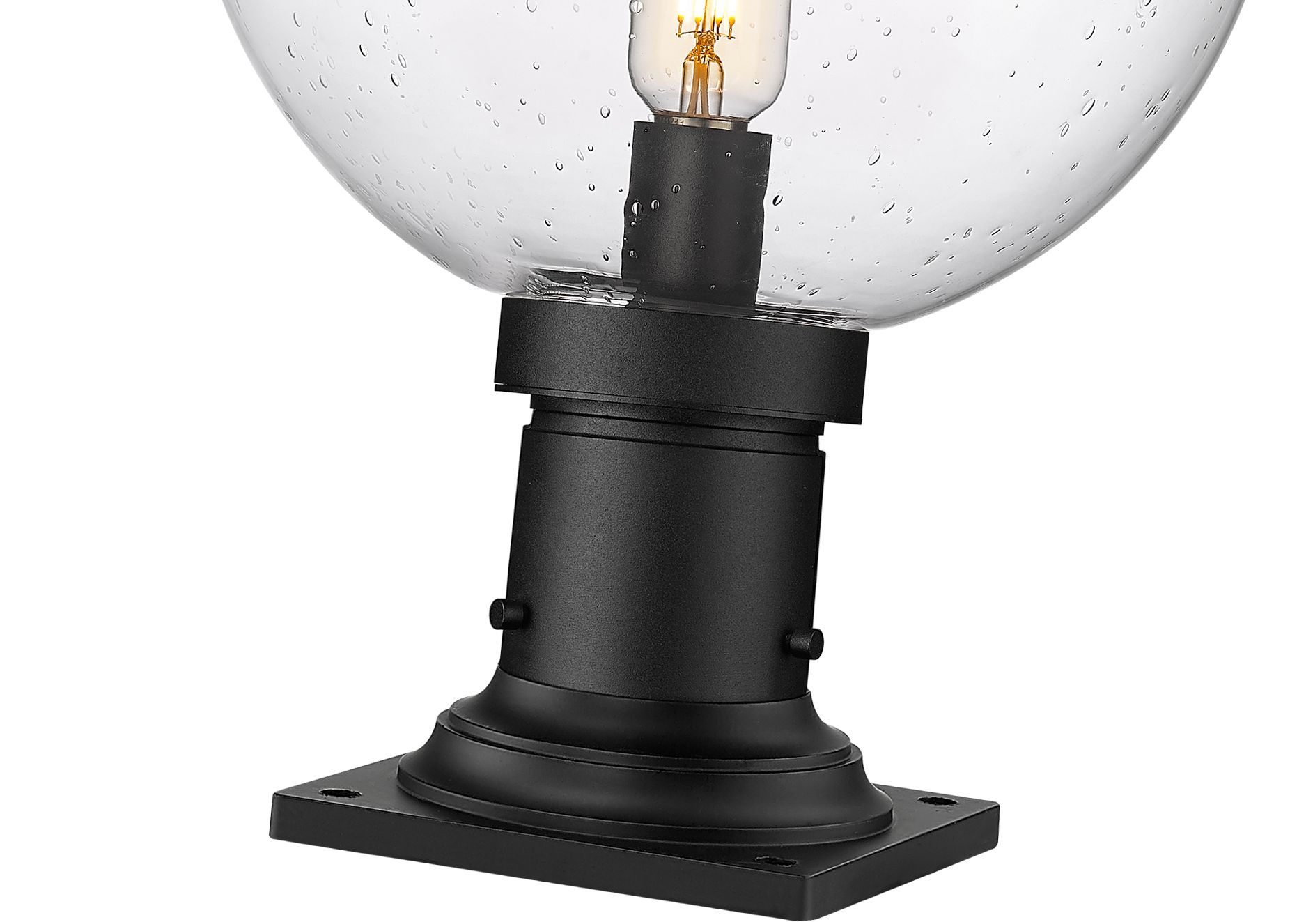 Laurent 17 3/4" High Black Orb Outdoor Pier Light in scene