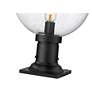 Laurent 17 3/4" High Black Orb Outdoor Pier Light in scene