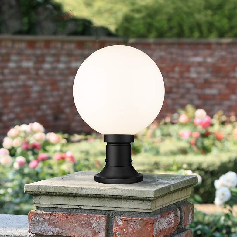 Image 2 Laurent 17 3/4" High Black Outdoor Pier Light w/ Round Base