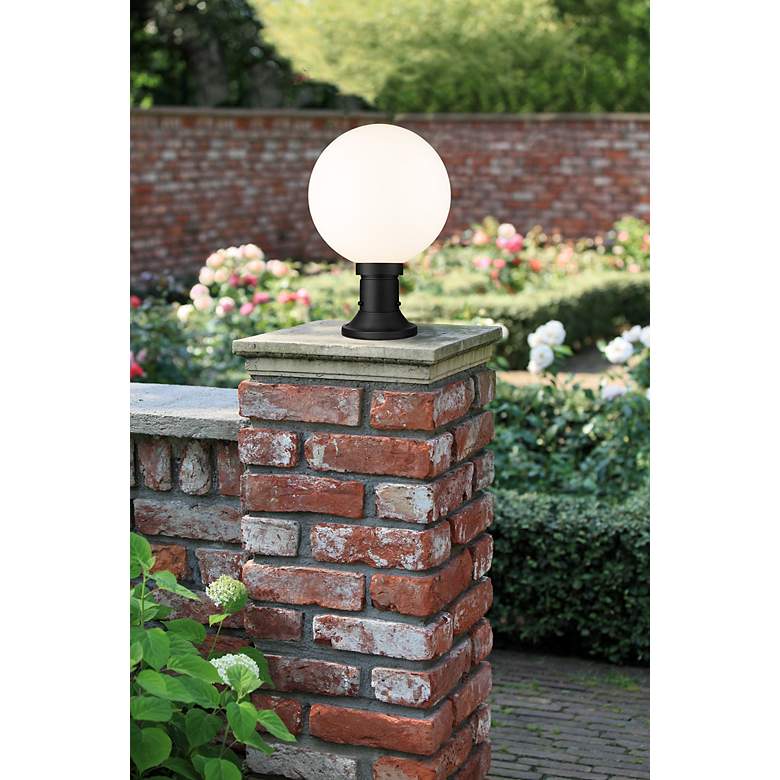 Image 5 Laurent 17 3/4" High Black Outdoor Pier Light w/ Round Base more views