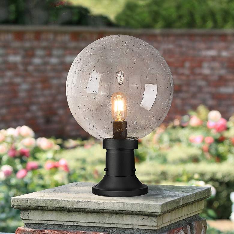 Image 2 Laurent 17 3/4" High Black Outdoor Pier Mount Light