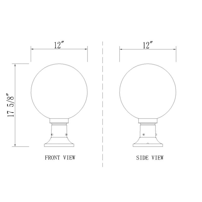 Image 7 Laurent 17 3/4" High Black Outdoor Pier Mount Light more views