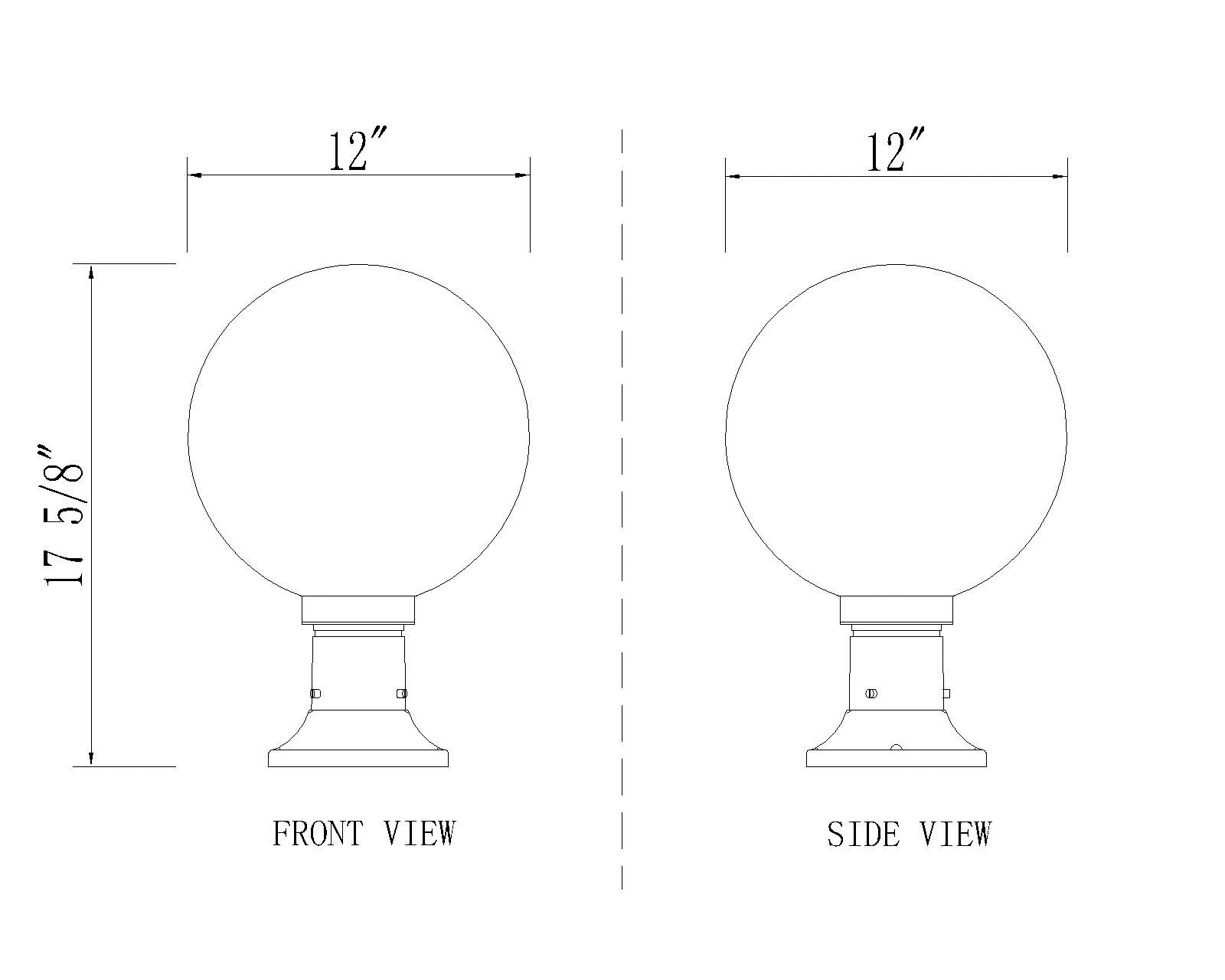 Laurent 17 3/4" High Black Outdoor Pier Mount Light in scene