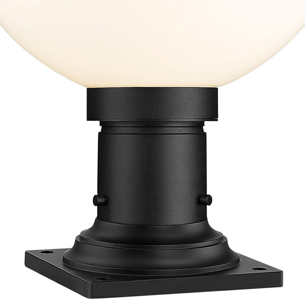 Laurent 17 3 4 H Black Square Base Outdoor Pier Mount Light
