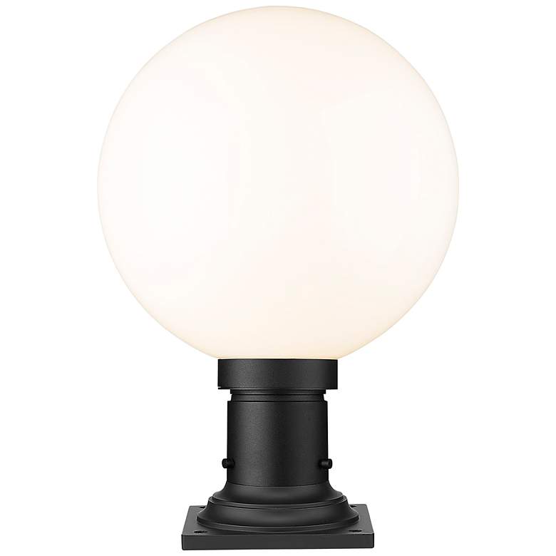 Image 3 Laurent 17 3/4"H Black Square Base Outdoor Pier Mount Light more views