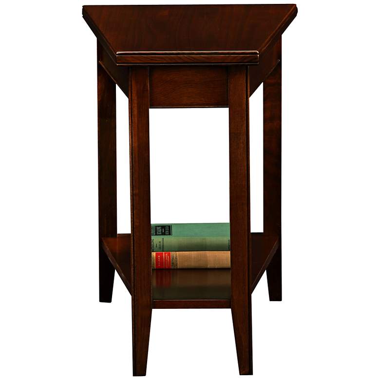 Image 1 Laurent 17" Wide Solid Wood Recliner Wedge Table