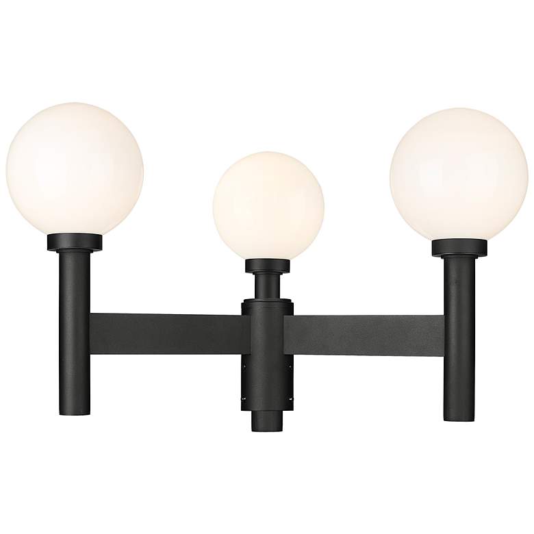 Image 3 Laurent 18" High Black Metal 3-Light Outdoor Post Light more views