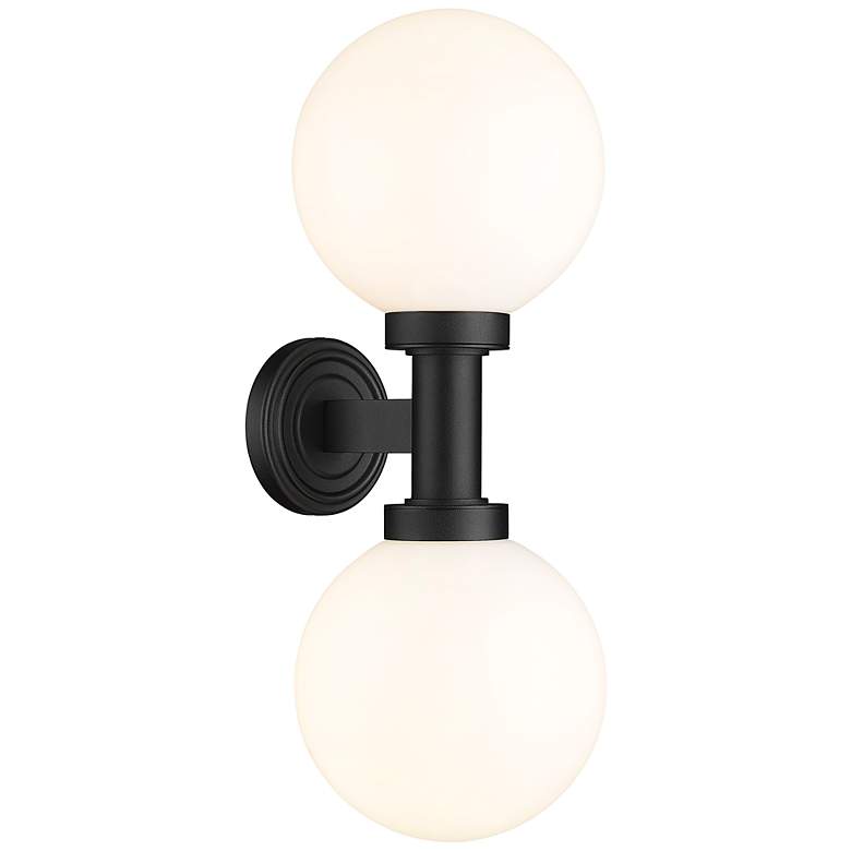 Image 3 Laurent 21" High Black Metal 2-Light Wall Sconce