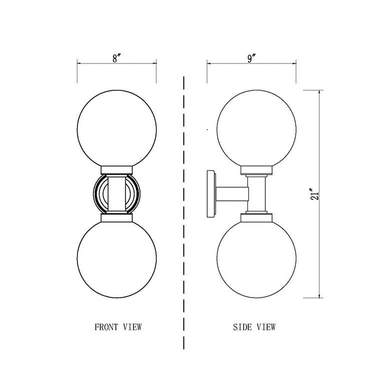 Image 7 Laurent 21" High Black Metal 2-Light Wall Sconce more views
