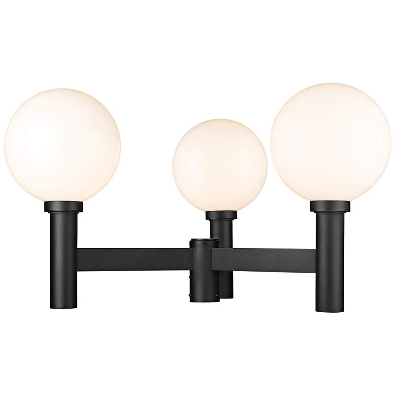 Image 1 Laurent 22 1/2" High Black 3-Light Outdoor Post Light