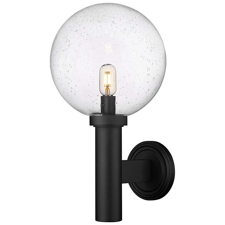 Image 1 Laurent 22 1/2" High Black Outdoor Wall Light w/ Clear Glass