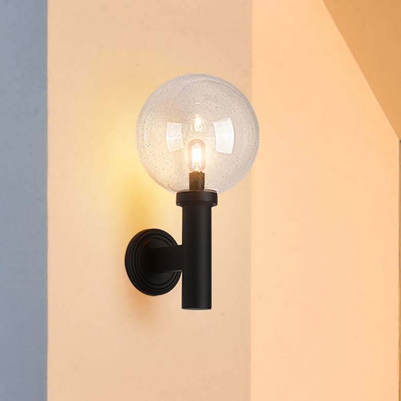 Image 1 Laurent 22 1/2" High Black Outdoor Wall Light w/ Clear Glass
