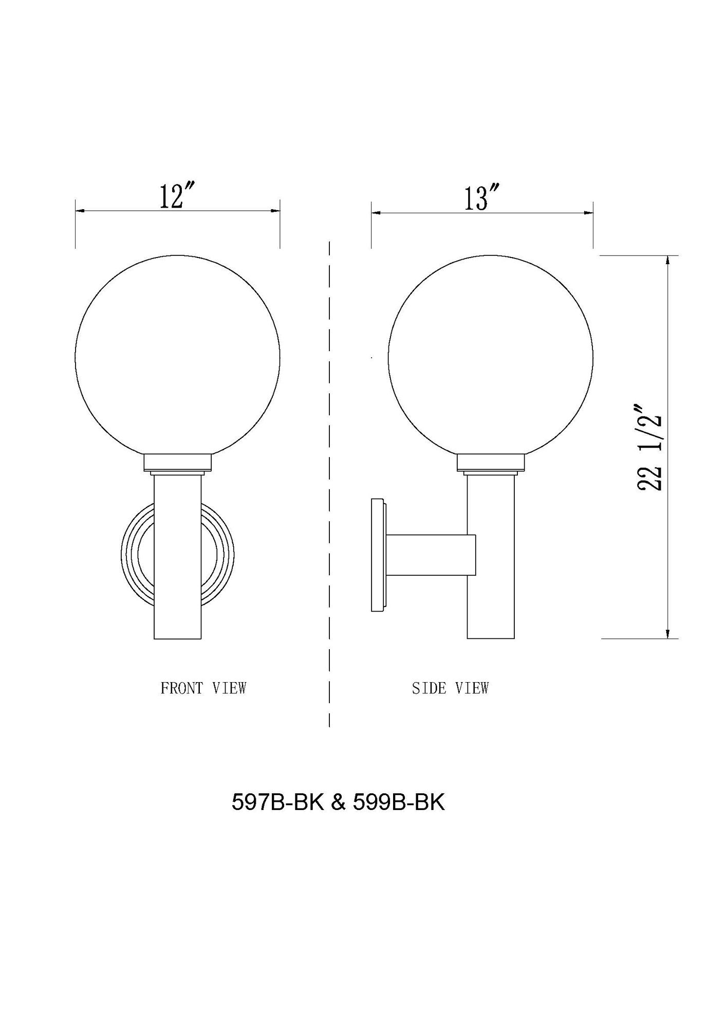 Laurent 22 1/2" High Black Outdoor Wall Light w/ Clear Glass