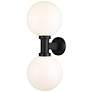 3_Laurent 30" High Black 2-Light Outdoor Wall Light