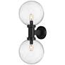 3_Laurent 30"H Black 2-Light Outdoor Wall Light w/ Clear Glass
