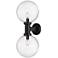 Laurent 30"H Black 2-Light Outdoor Wall Light w/ Clear Glass