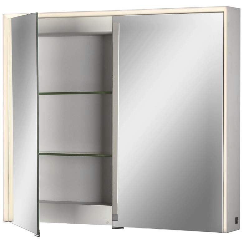 Image 1 Laurent 32 inch Wide Edge-lit 2-Door LED Mirror Bath Cabinet