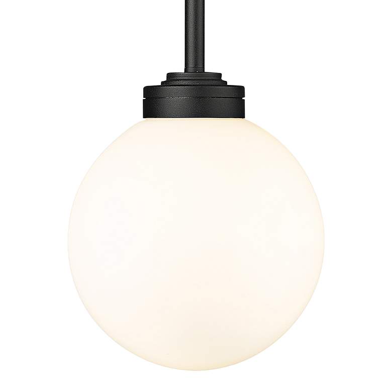 Image 2 Laurent 8" Wide Black Mini Outdoor Hanging Light more views