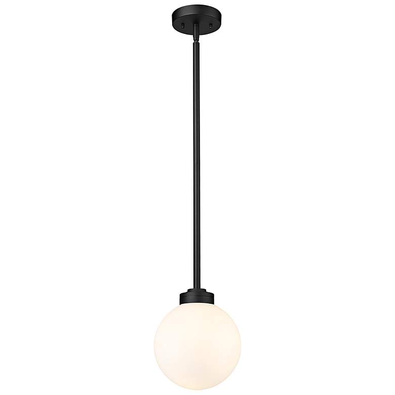 Image 4 Laurent 8" Wide Black Mini Outdoor Hanging Light more views