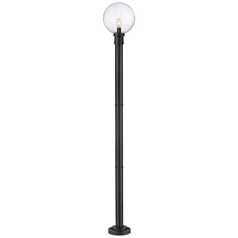 Image 1 Laurent 89 1/2" High Black Outdoor Post Light with Base