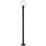 2_Laurent 89 1/2" High Black Outdoor Post Light with Base