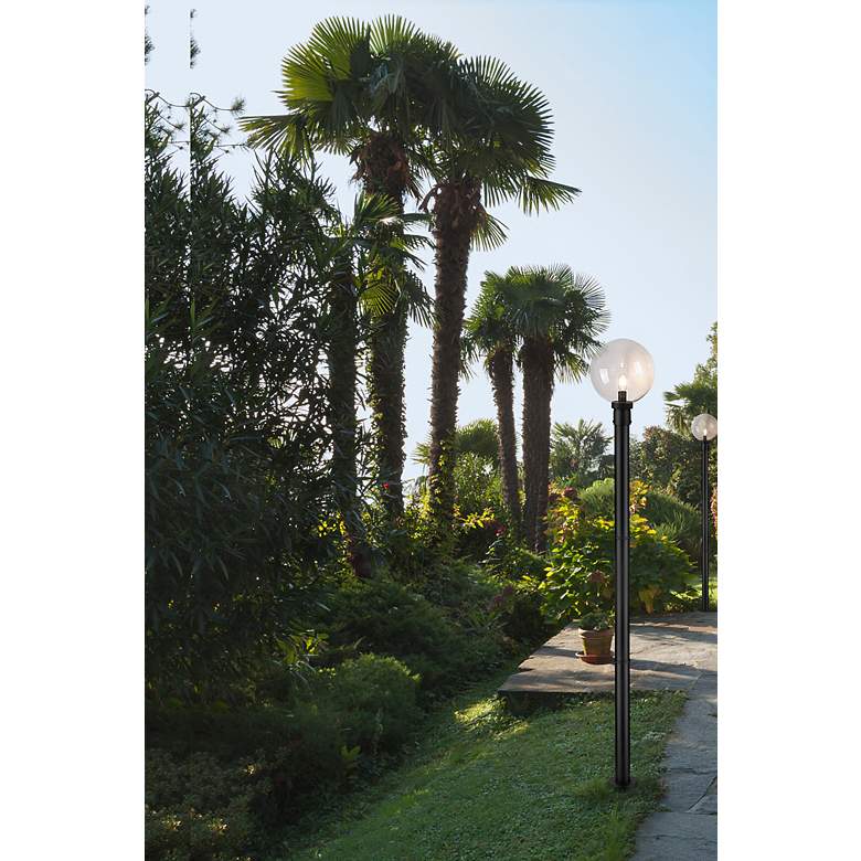 Image 4 Laurent 89 1/2" High Black Outdoor Post Light with Base more views