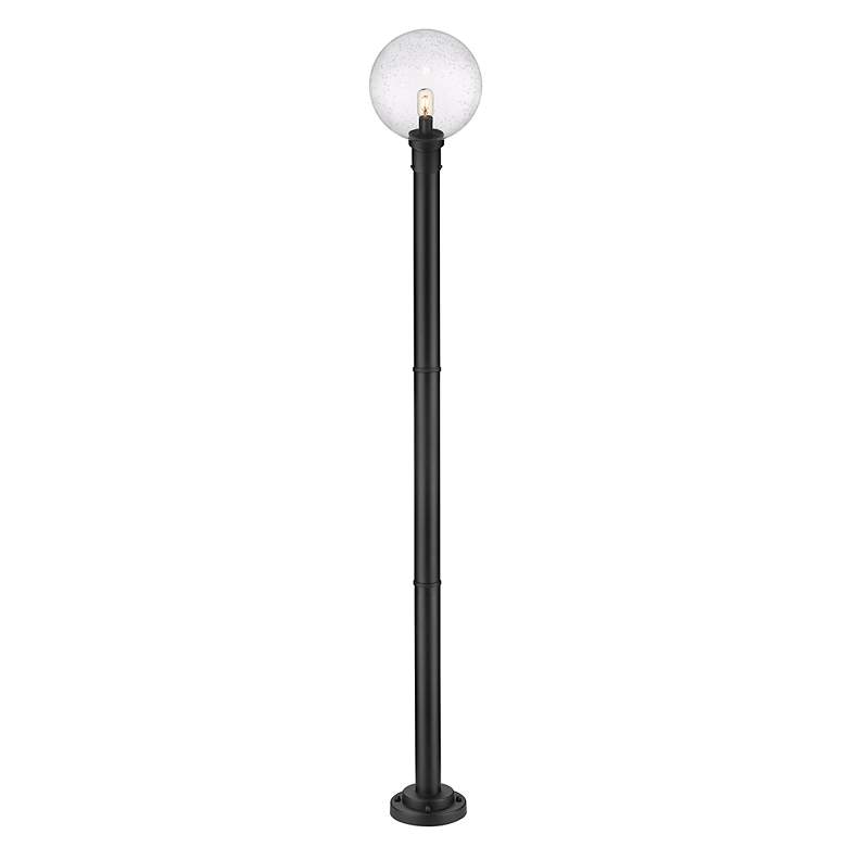 Image 6 Laurent 89 1/2" High Black Outdoor Post Light with Base more views