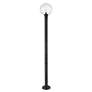 6_Laurent 89 1/2" High Black Outdoor Post Light with Base more views