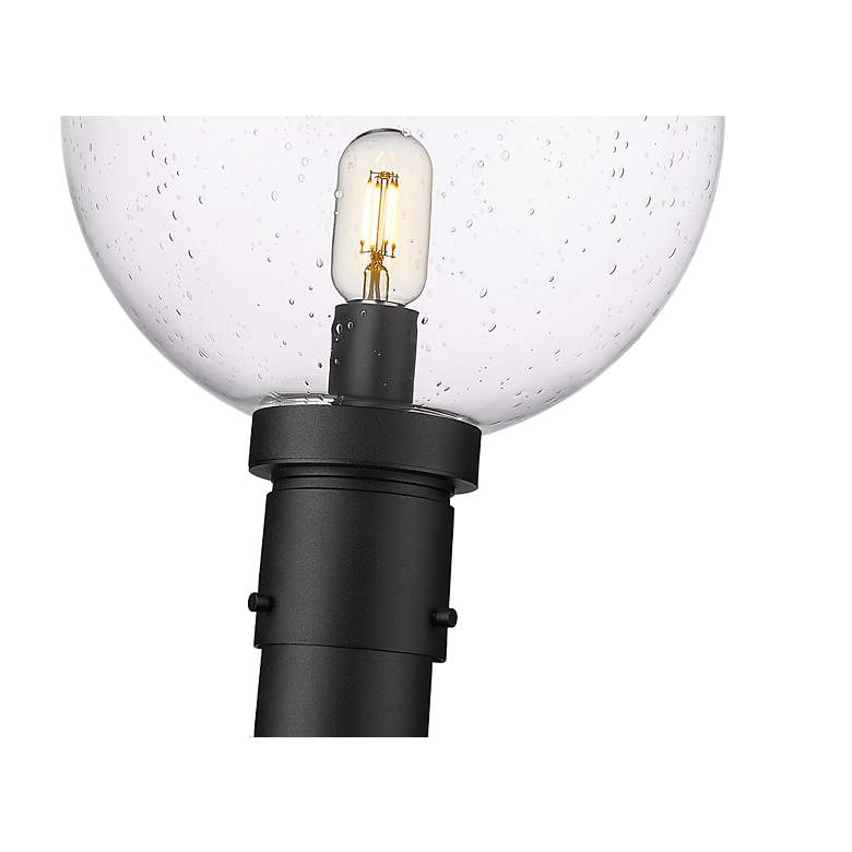 Image 7 Laurent 89 1/2" High Black Outdoor Post Light with Base more views