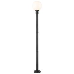 Laurent 89 1/2"H Black Metal Outdoor Post Light with Base