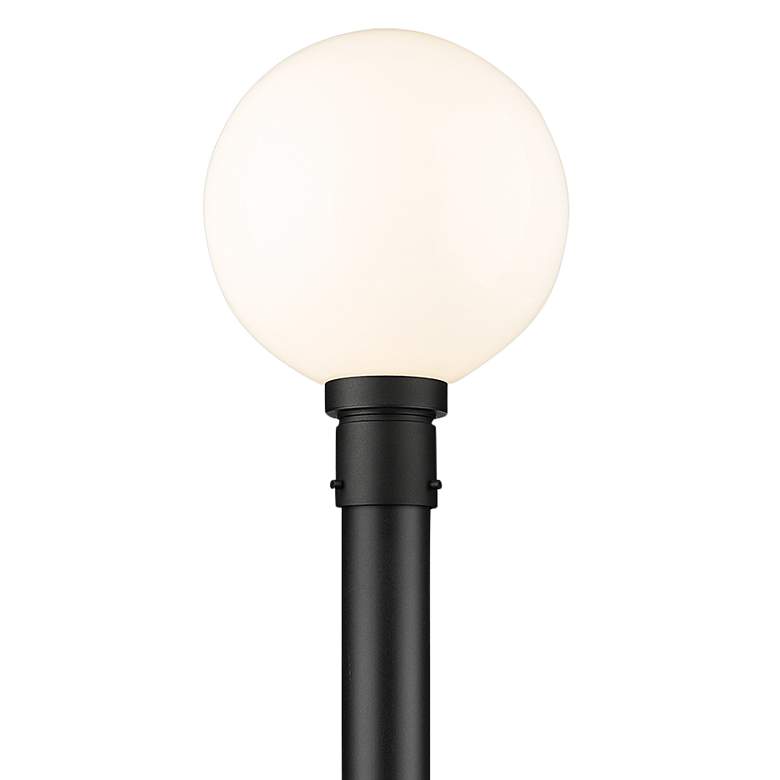 Image 3 Laurent 89 1/2"H Black Metal Outdoor Post Light with Base more views