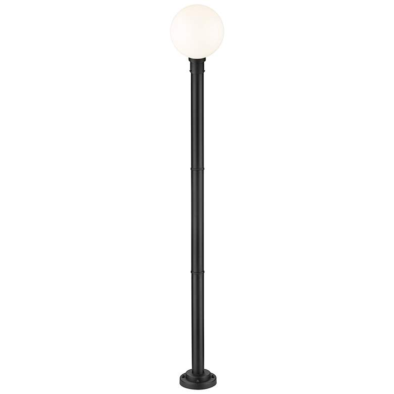 Image 4 Laurent 89 1/2"H Black Metal Outdoor Post Light with Base more views