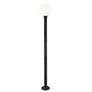 5_Laurent 89 1/2"H Black Metal Outdoor Post Light with Base more views