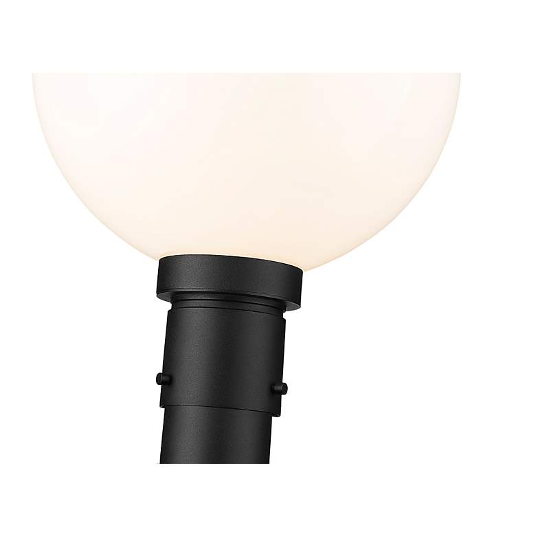 Image 7 Laurent 89 1/2"H Black Metal Outdoor Post Light with Base more views