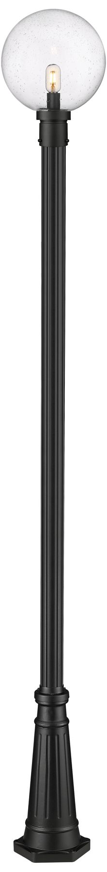 Image 2 Laurent by Z-Lite Black 109.75 inch 1 Light Outdoor Post Mounted Fixture
