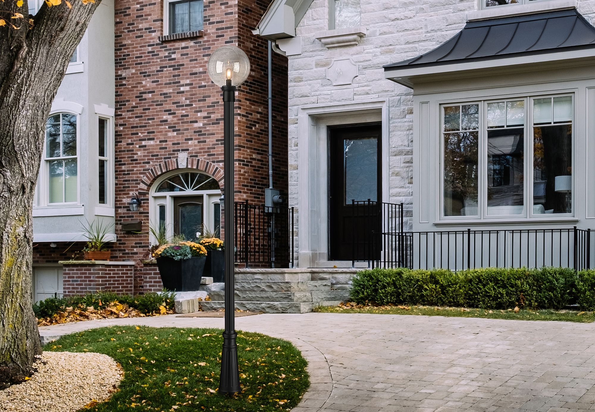 Image 4 Laurent by Z-Lite Black 109.75 inch 1 Light Outdoor Post Mounted Fixture more views