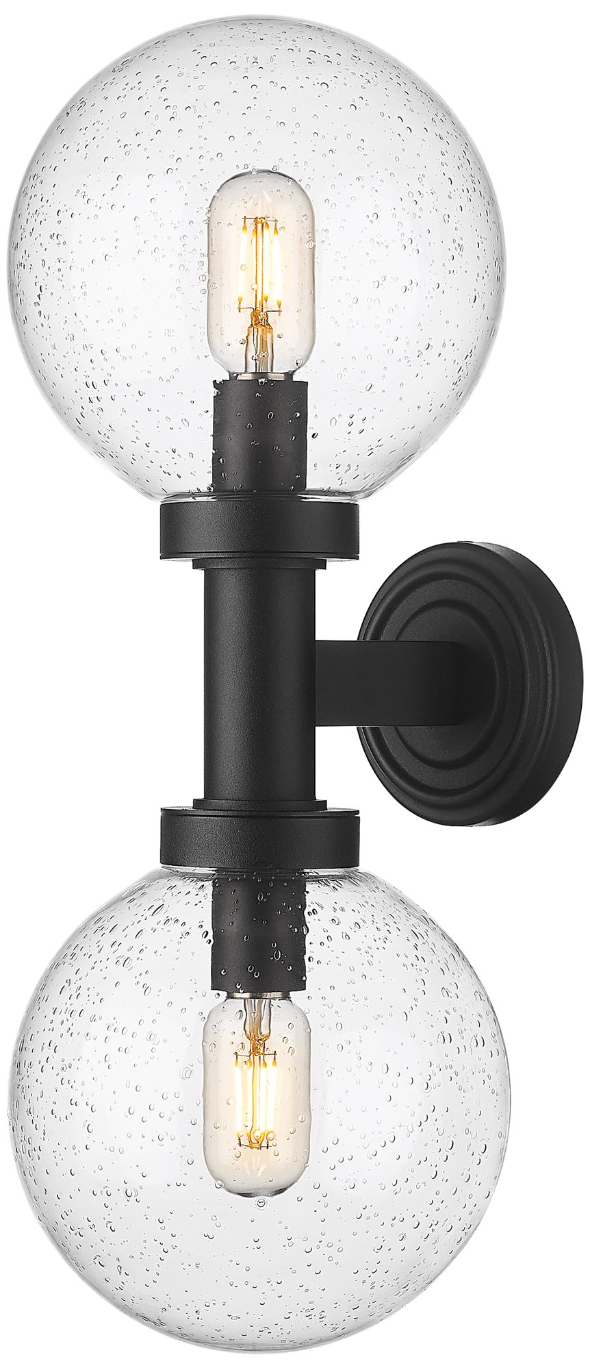 Image 2 Laurent by Z-Lite Black 21 inch 2 Light Outdoor Wall Sconce