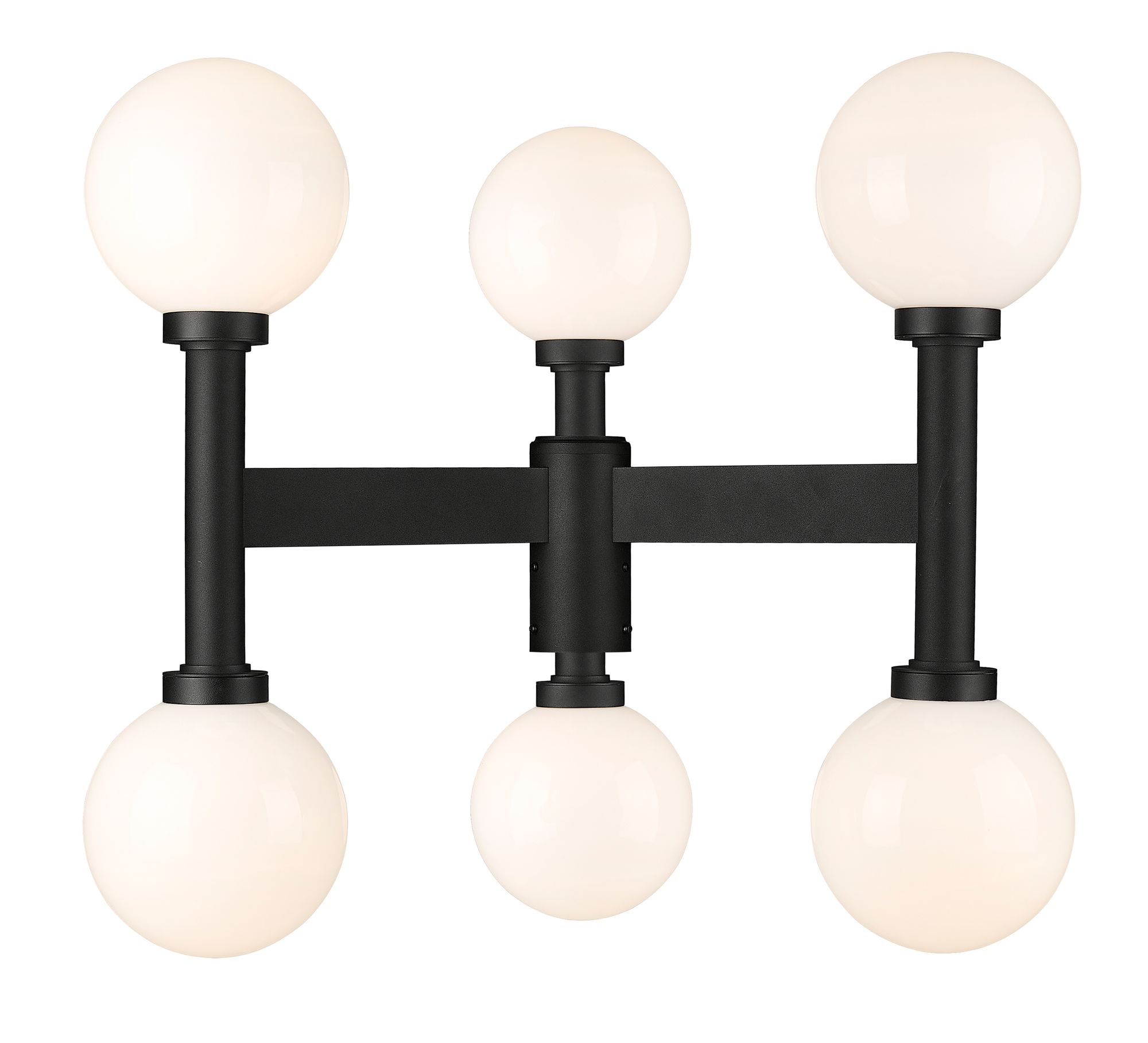 Image 2 Laurent by Z-Lite Black 27 inch 6 Light Outdoor Post Mount Fixture more views