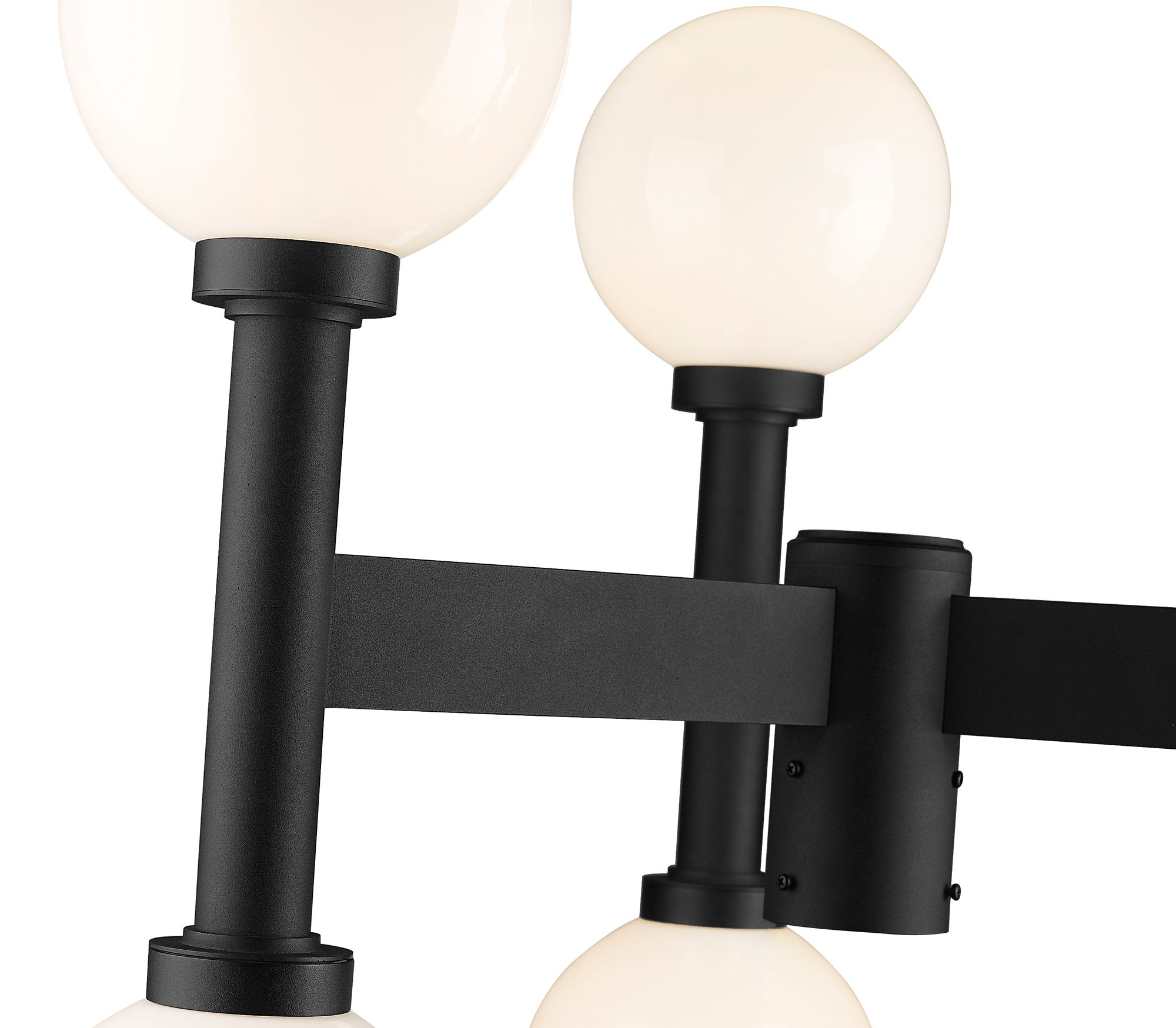 Image 4 Laurent by Z-Lite Black 27 inch 6 Light Outdoor Post Mount Fixture more views