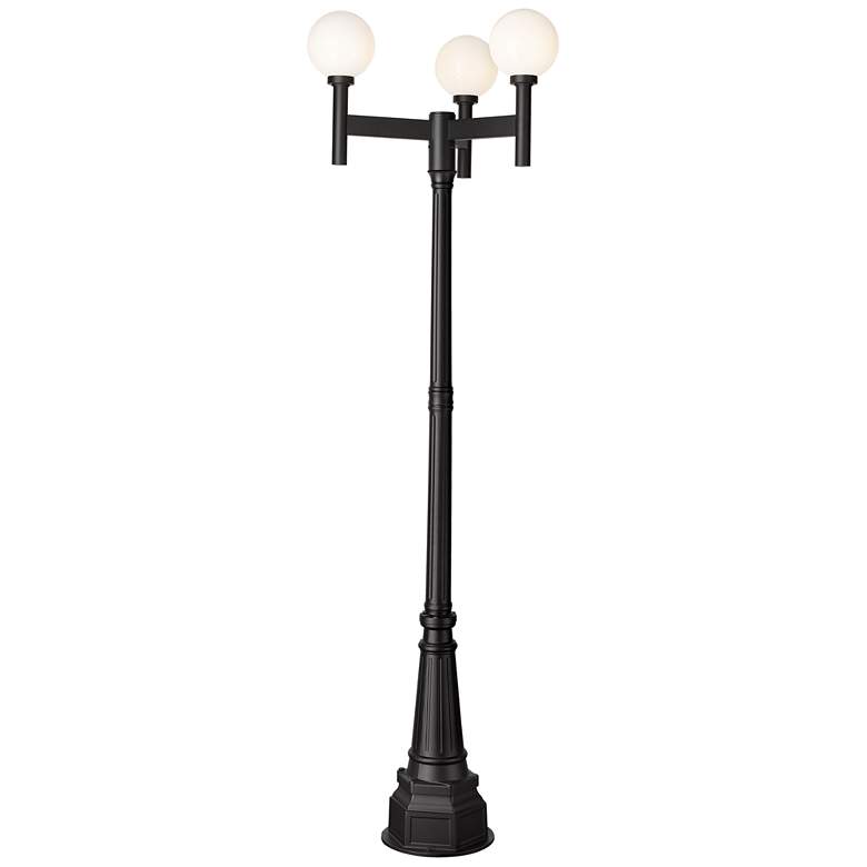 Image 1 Laurent by Z-Lite Black 30 inch 3 Light Outdoor Post Mount Fixture