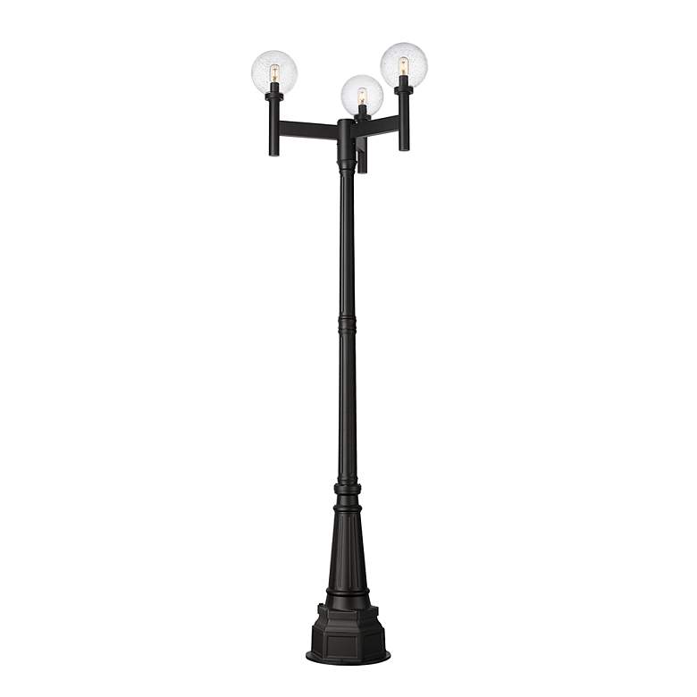 Image 3 Laurent by Z-Lite Black 30 inch 3 Light Outdoor Post Mount Fixture more views