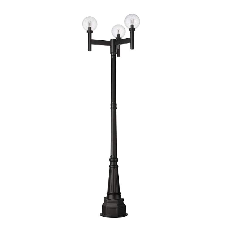Image 5 Laurent by Z-Lite Black 30 inch 3 Light Outdoor Post Mount Fixture more views